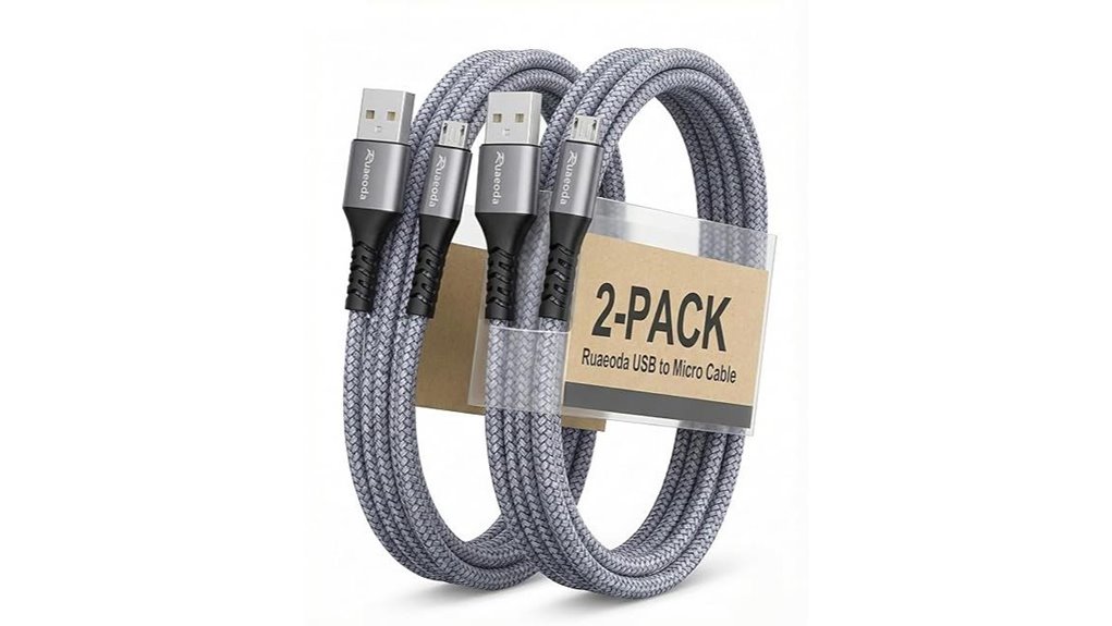 6ft space grey braided micro usb