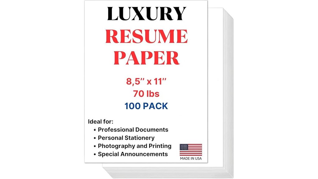 70lb bright white resume paper
