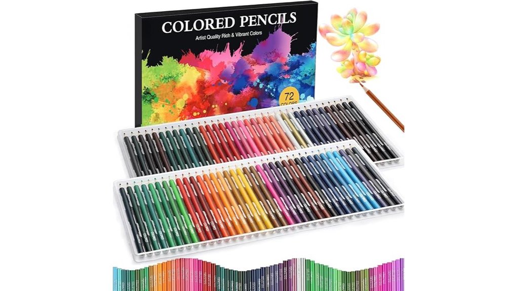 72 pack colored pencils set