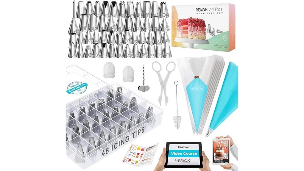 74 piece cake decorating set
