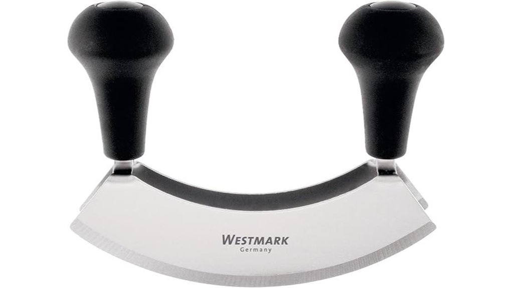 7 inch stainless steel mezzaluna