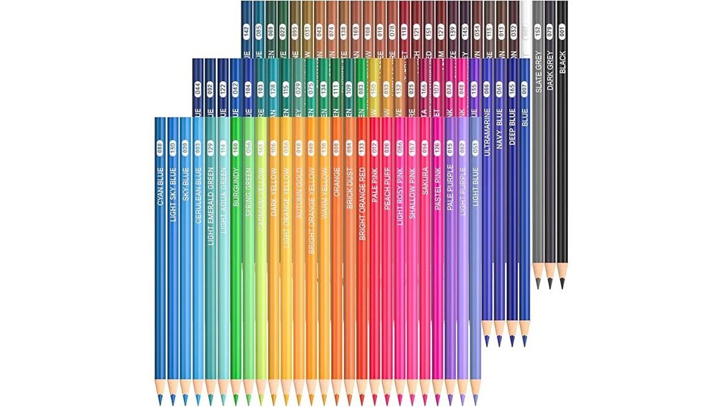 80 color soft core colored pencils