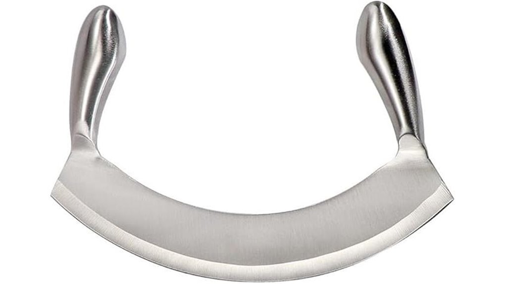 8 7 inch stainless steel mezzaluna