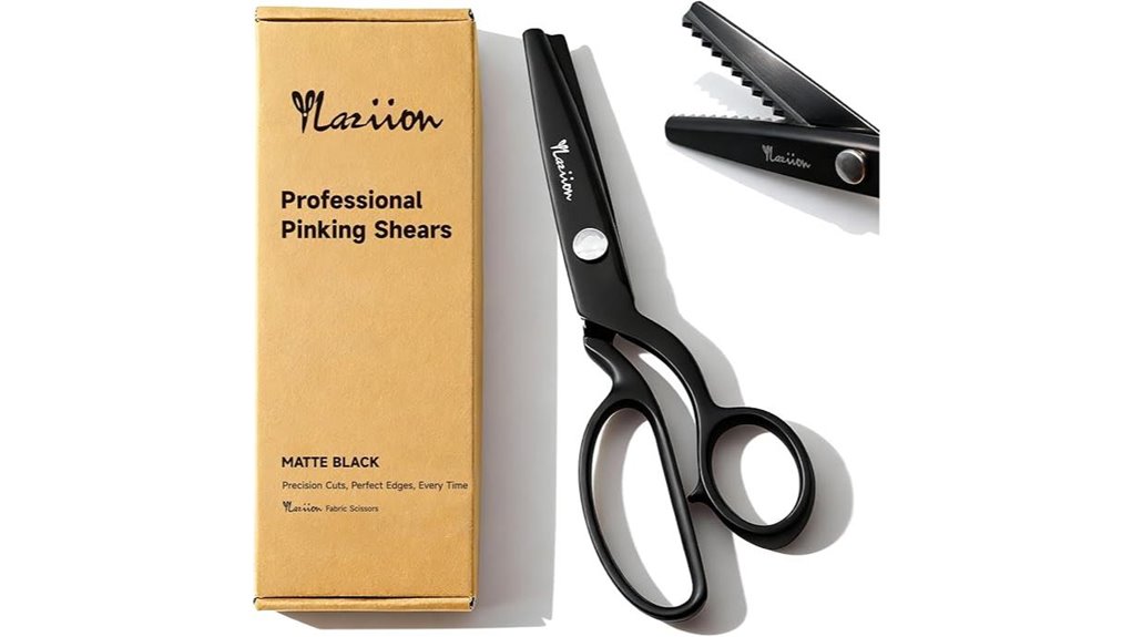 8 inch black titanium pinking shears