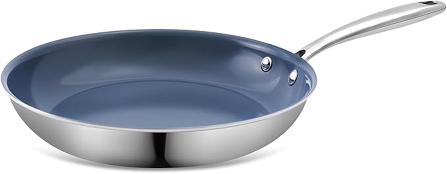 8 inch ceramic stainless frying pan