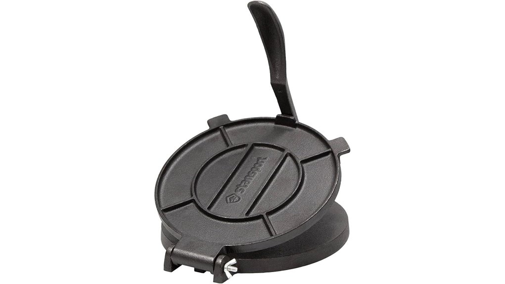 8 inch pre seasoned cast iron tortilla press
