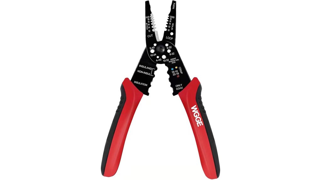8 inch red black wire stripper