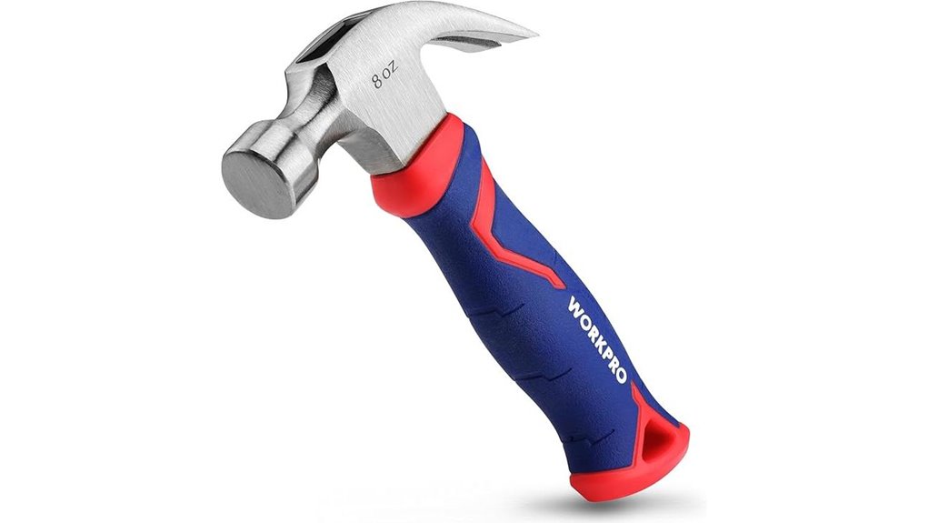 8 oz fiberglass handled claw hammer