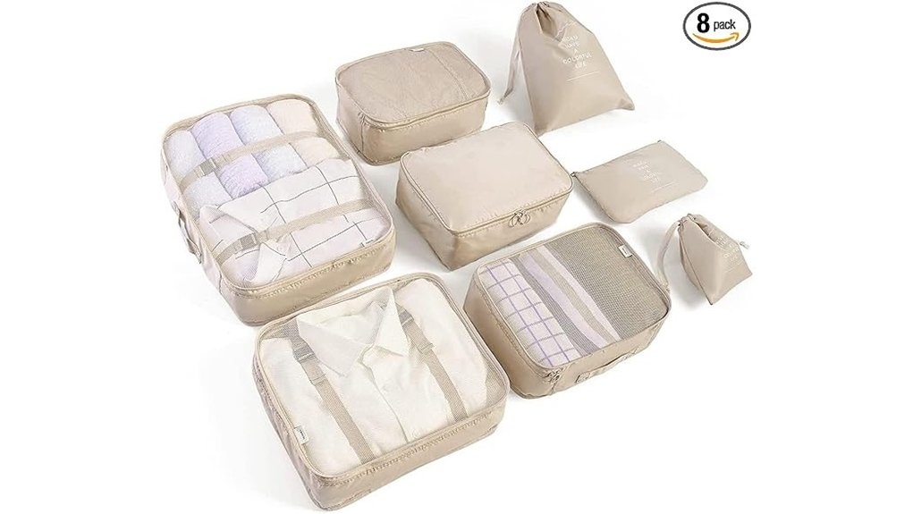 8 piece travel packing set