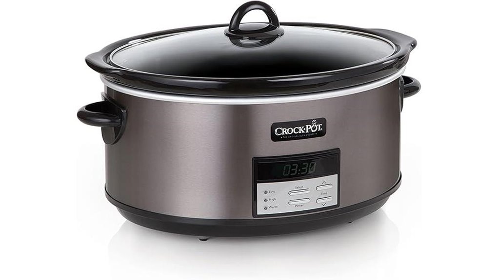 8 quart programmable black stainless