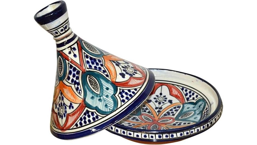 8 white blue moroccan tagine