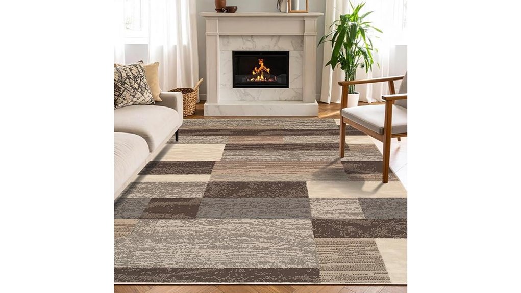 8x10 slate geometric rug