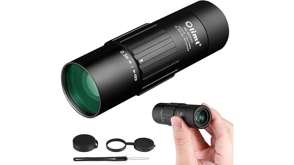 8x25 compact waterproof monocular telescope