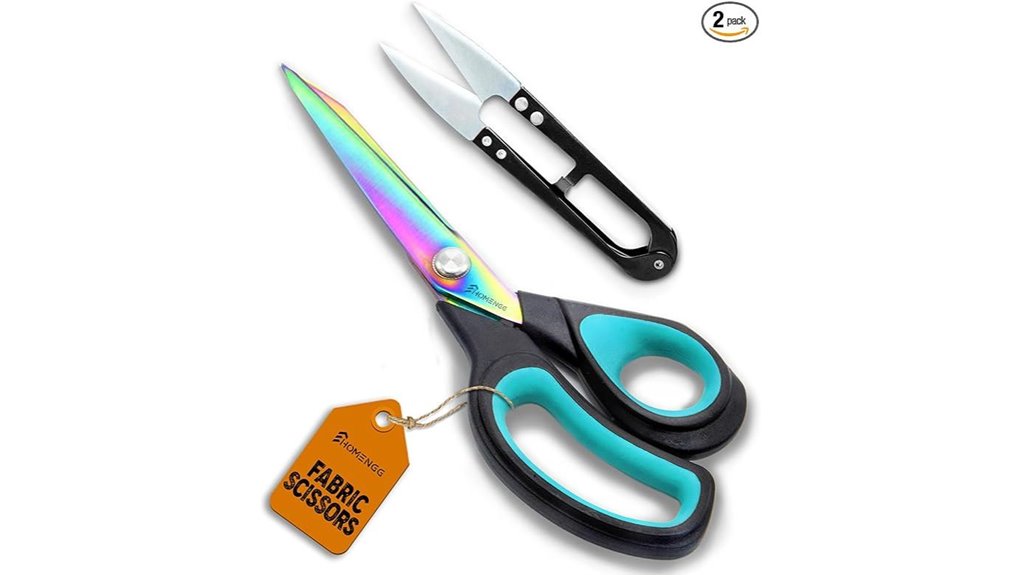 9 5 inch blue titanium coated scissors