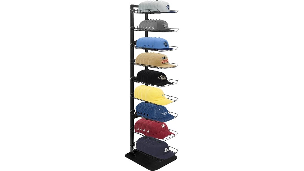 9 tier metal cap rack