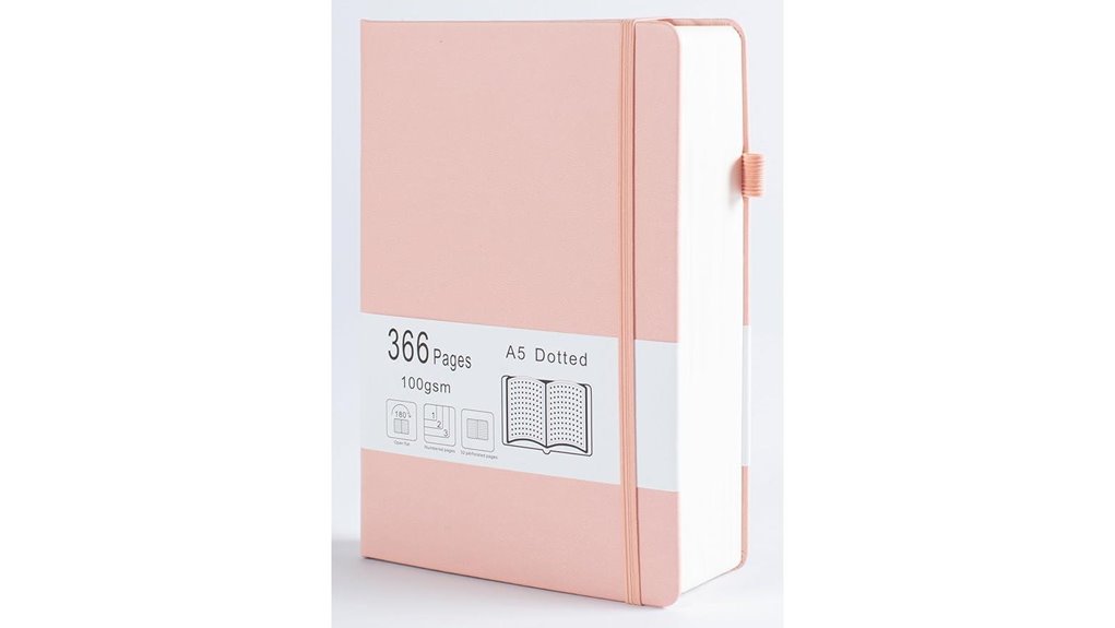 a5 dotted hardcover notebook