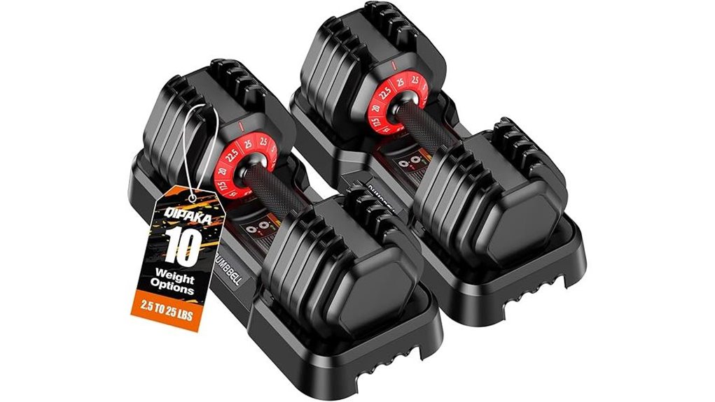adjustable 10 in 1 dumbbell set