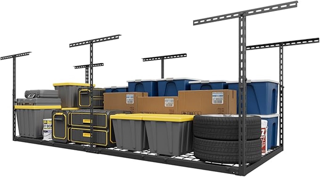 adjustable 3x8ft heavy duty overhead storage