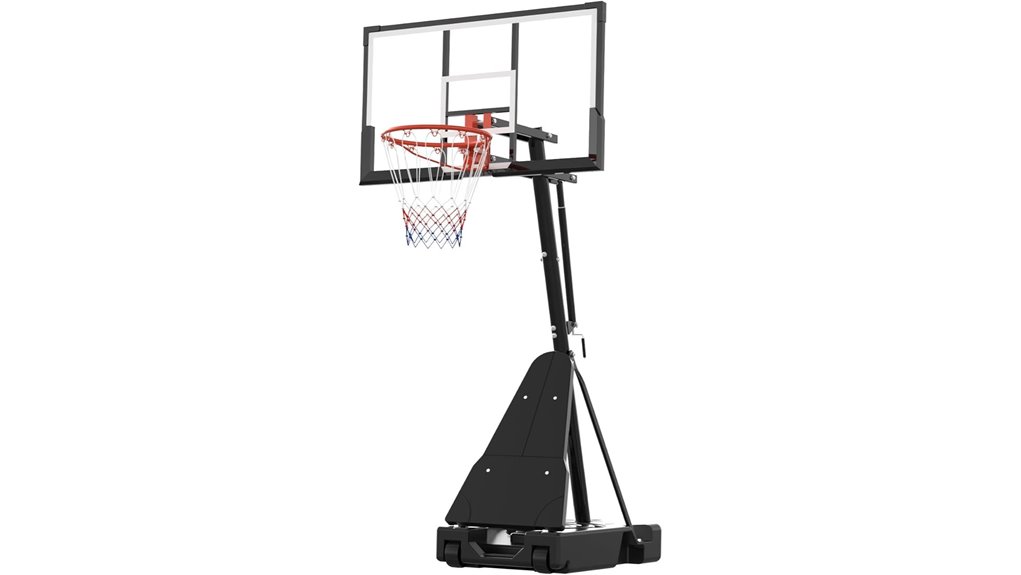 adjustable 52 inch mobile basketball system