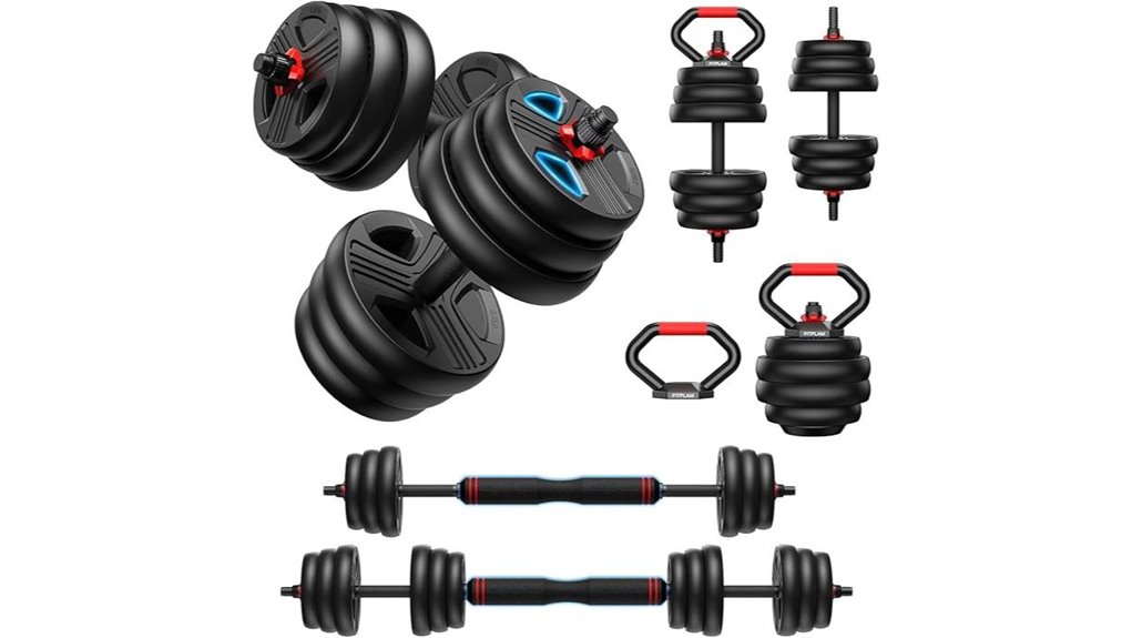 adjustable 5 in 1 dumbbell set