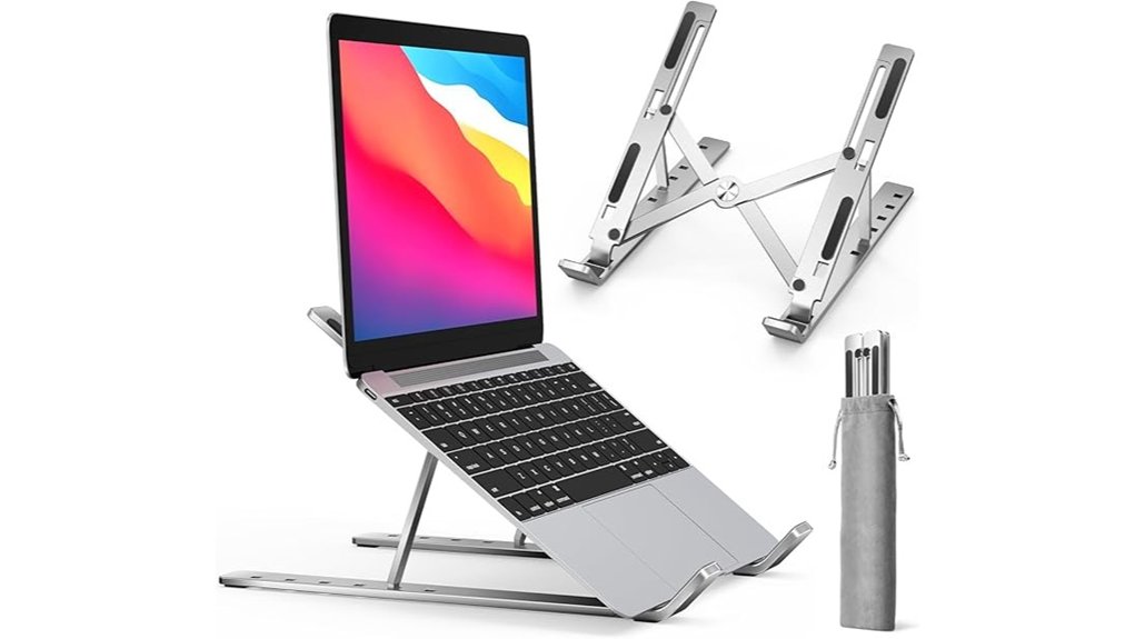 adjustable aluminum laptop tablet stand