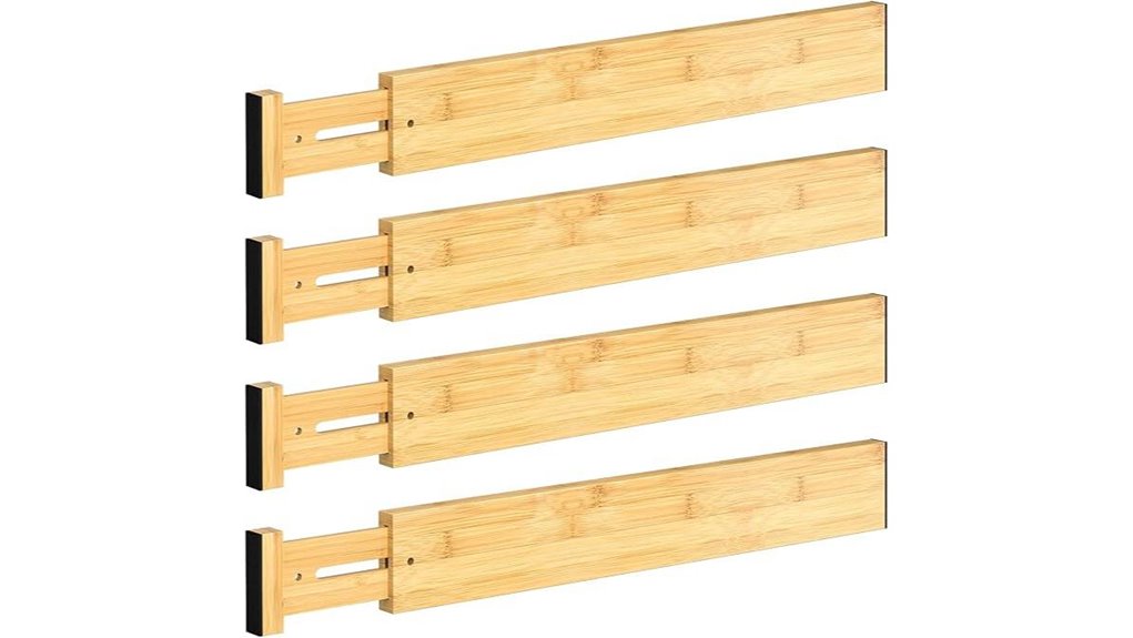 adjustable bamboo drawer dividers
