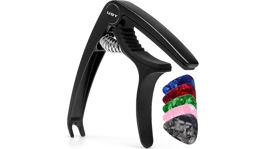 adjustable black guitar capo