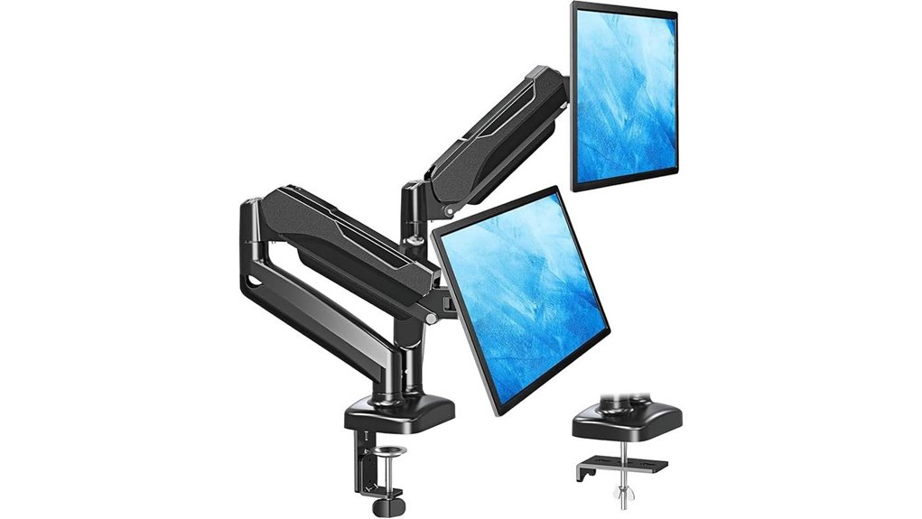 adjustable dual monitor desk mount