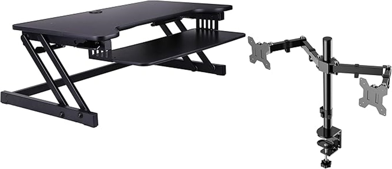 adjustable dual monitor standing converter