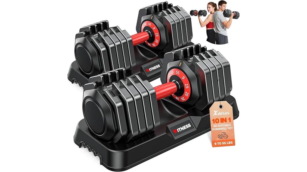 adjustable dumbbell weight options