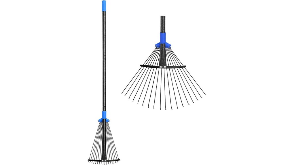 adjustable expandable metal rake