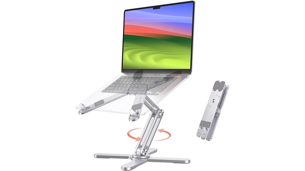 adjustable foldable 360 laptop stand