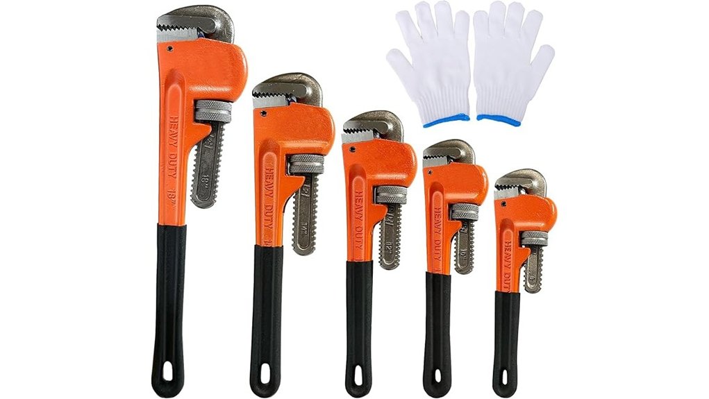 adjustable heavy duty five piece wrench