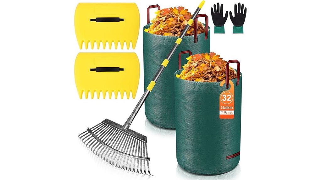 adjustable heavy duty leaf rake