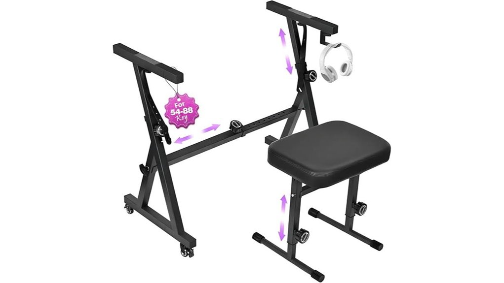 adjustable heavy duty piano stand