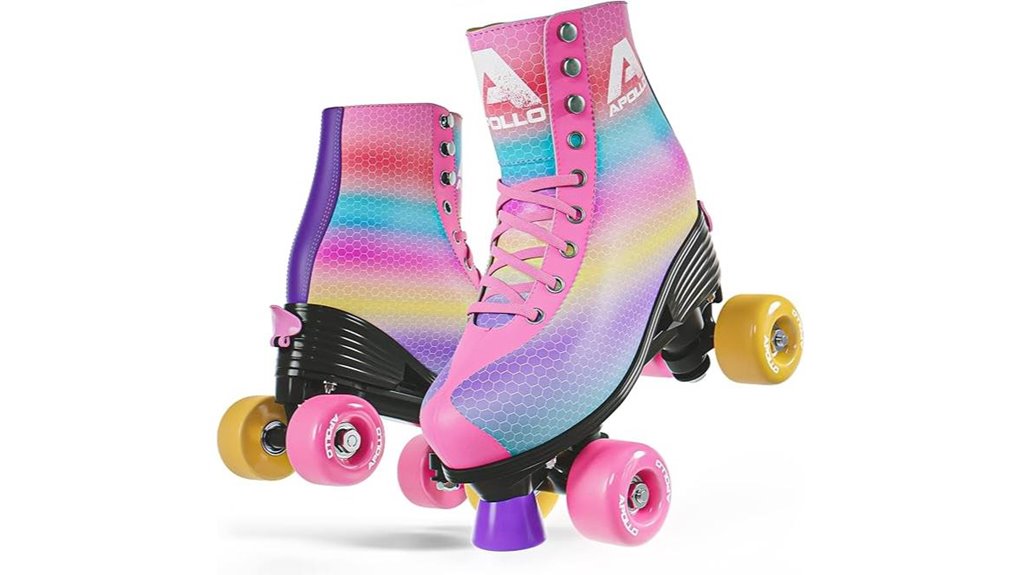 adjustable high heel quad roller skates