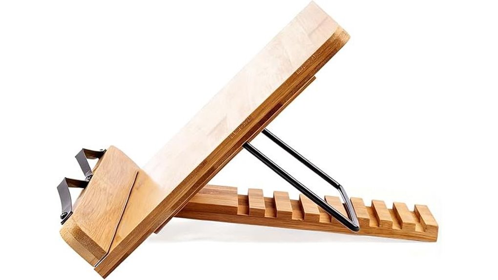 adjustable lightweight wooden bookstand holder