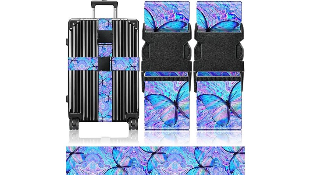 adjustable luggage straps with handle