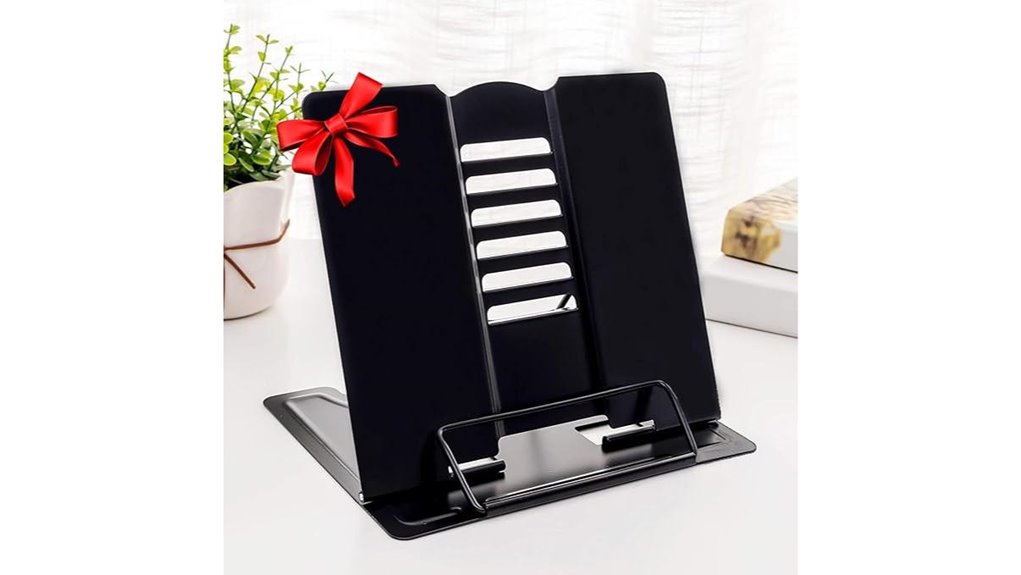 adjustable metal book stand