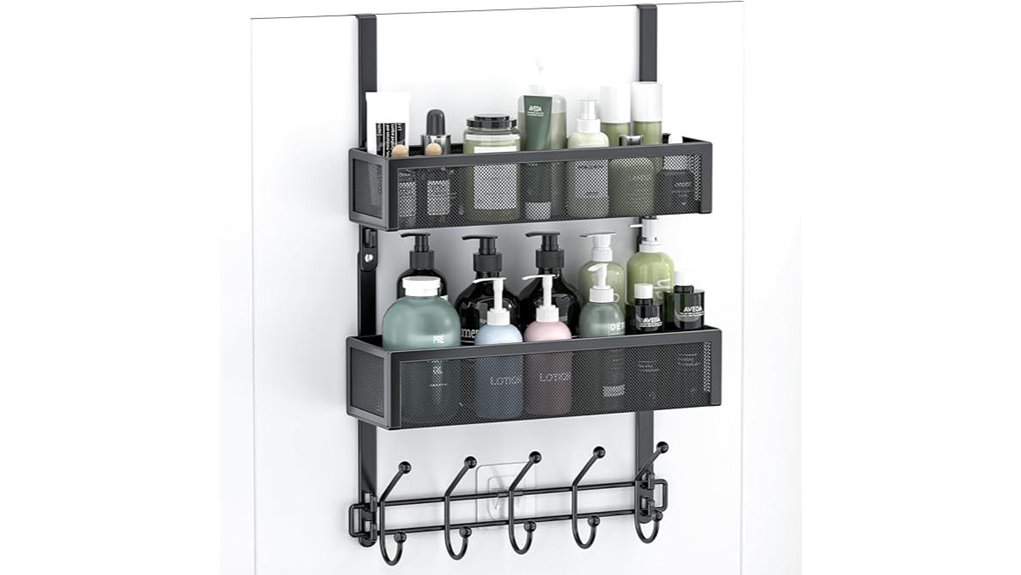 adjustable over door basket organizer