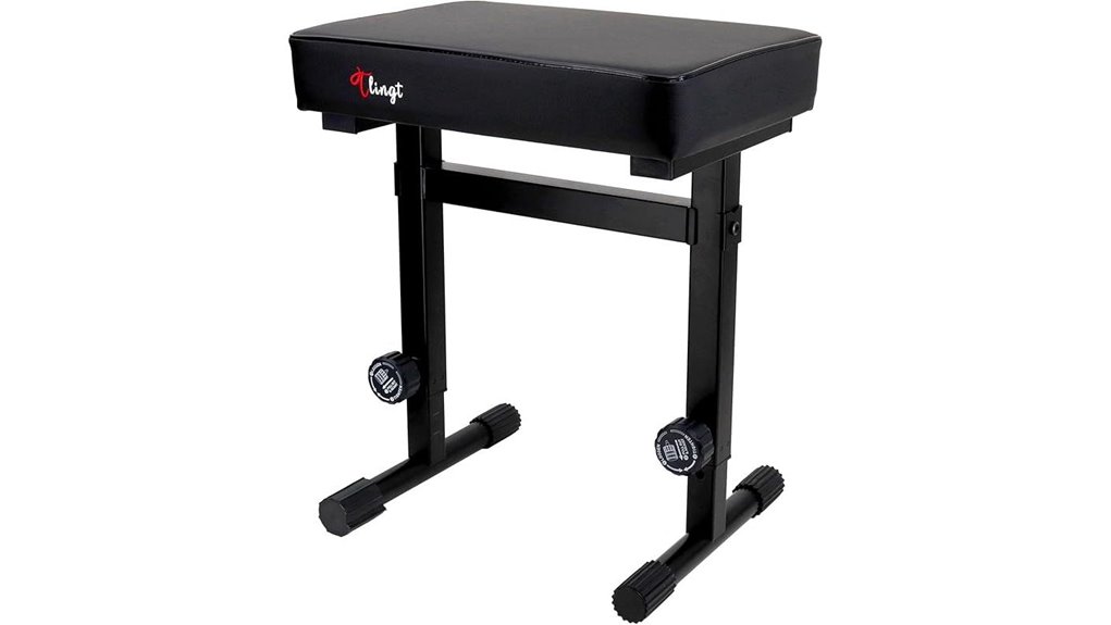 adjustable padded piano bench