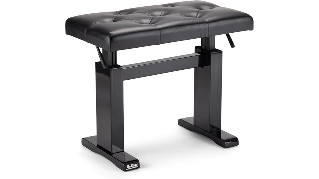 adjustable padded piano bench