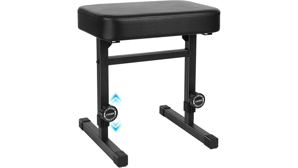 adjustable padded pu piano bench