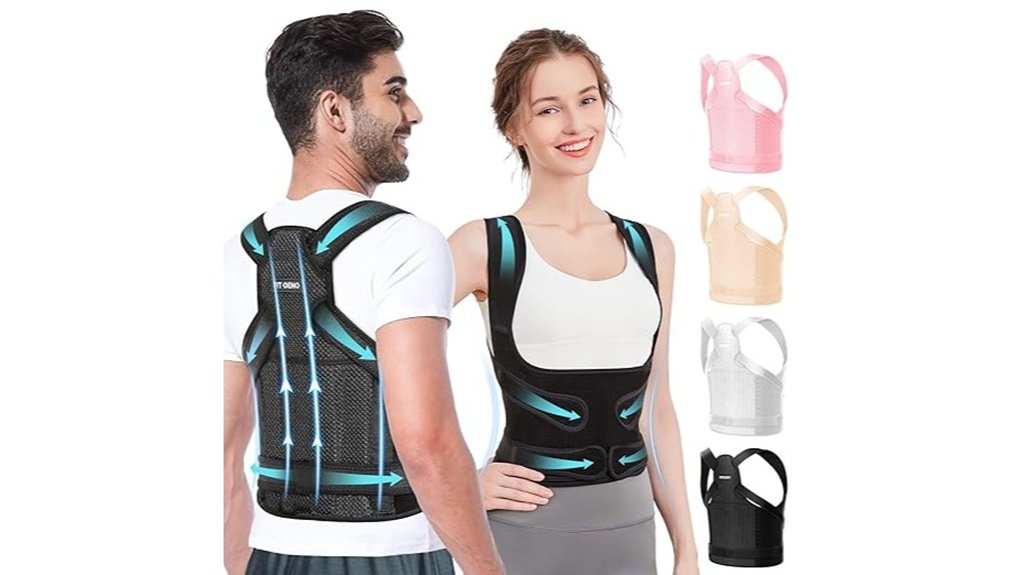 adjustable posture correcting back brace
