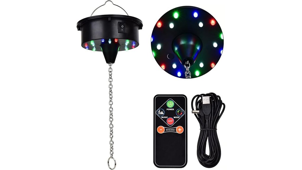 adjustable rotating 18led disco ball