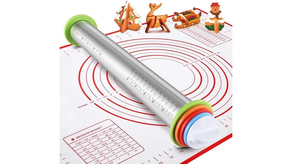 adjustable stainless steel rolling pin