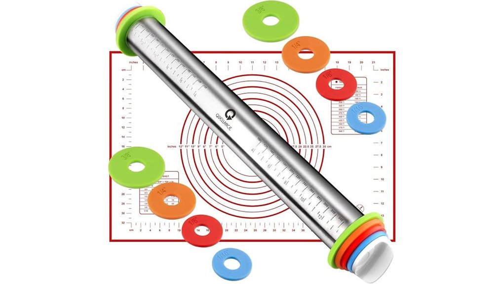 adjustable stainless steel rolling pin