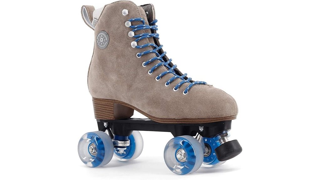 adjustable suede artistic roller skates