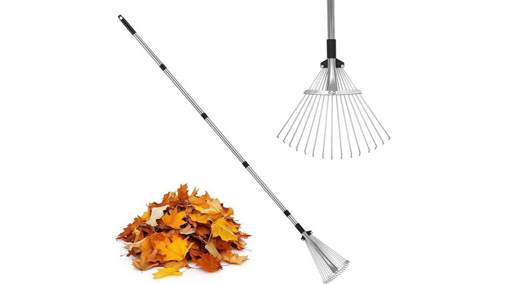 adjustable telescopic metal rake
