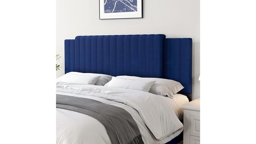adjustable tufted velvet headboard